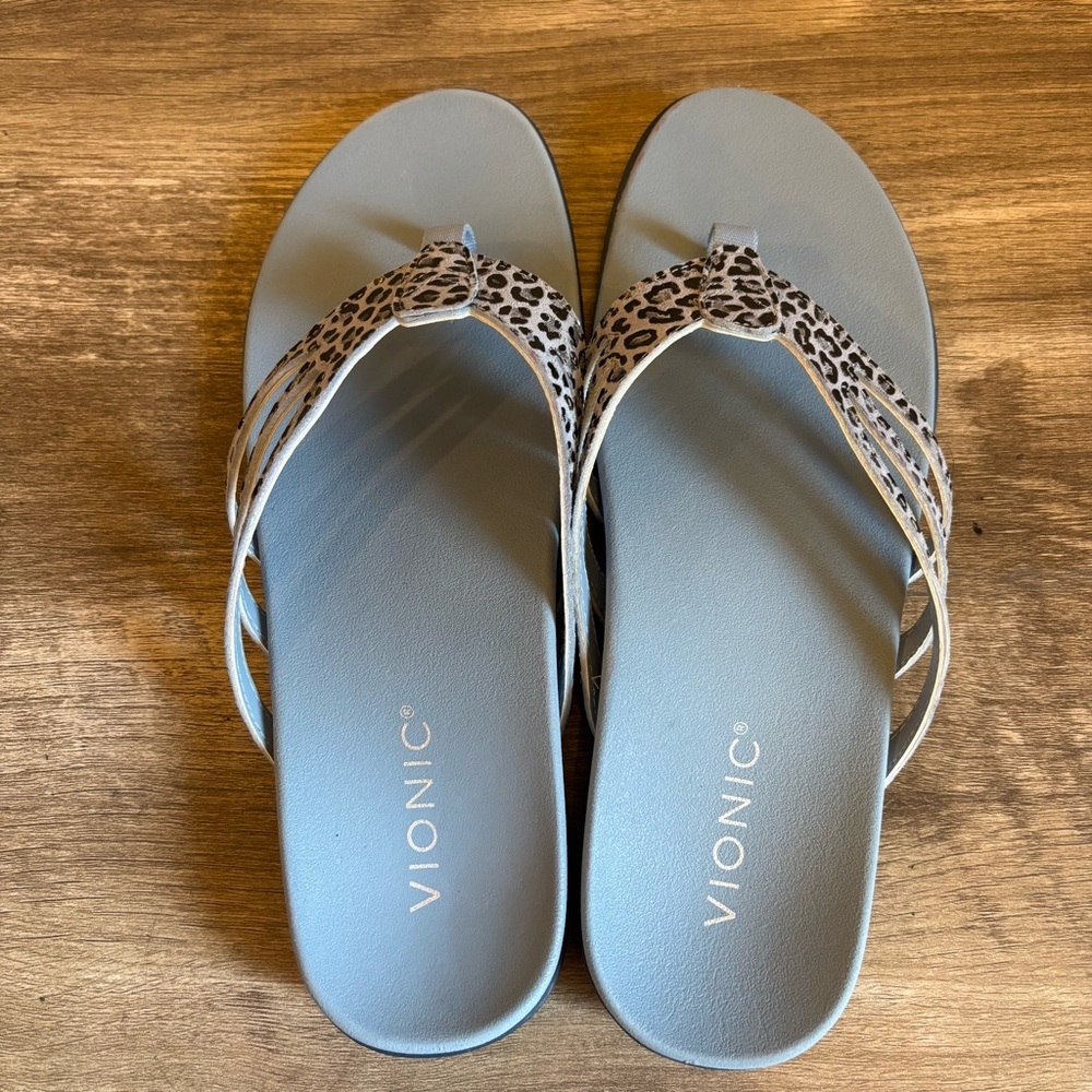 Vionic Alta Women's Toe Post Orthotic Sandals Blue - Picture 5 of 10